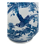 Ваза с мотивами цветущего сада с попугаями Blue Vase Inspired by Nature варинант исполнения - 3 | Loft Concept в Твери