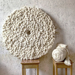 Панно на стену из шерсти мериноса Белый Круг  варинант исполнения - 1 | Loft Concept в Твери