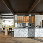 Кухонный гарнитур из натурального камня и дерева INTERSECTION Dada Engenereed Kitchen варинант исполнения - 1 | Loft Concept в Твери