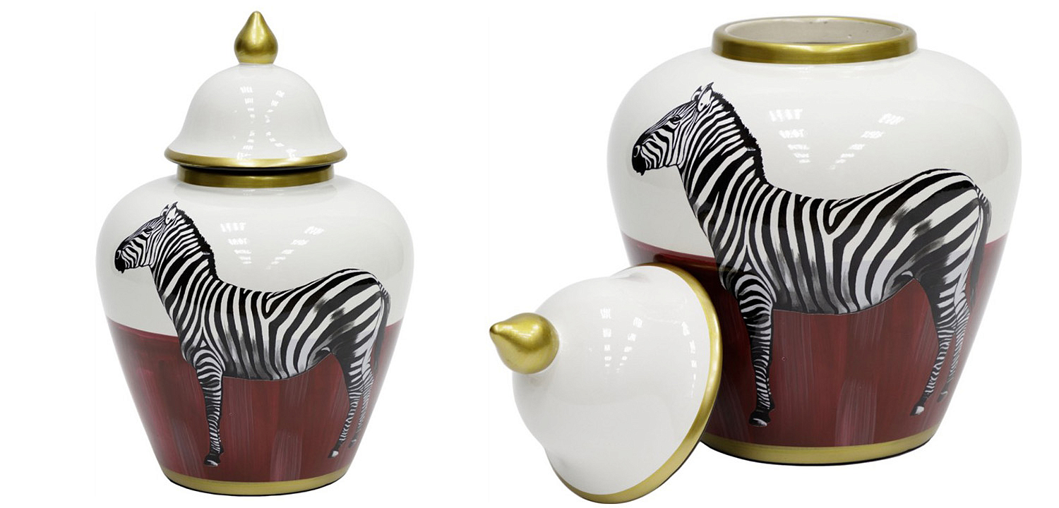 Ваза Zebra Vase white and red Ваза Zebra Vase white and red - Loft-Concept в Твери