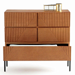 Комод с геометрическим рисунком на ящиках Anders Dark Wood варинант исполнения - 3 | Loft Concept в Твери