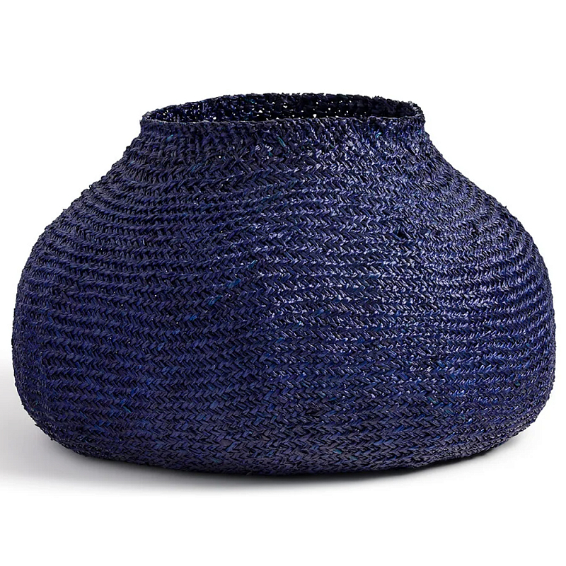 Корзина синяя Elewisa Wicker Basket Синий Корзина синяя Elewisa Wicker Basket Синий в Твери | Loft Concept