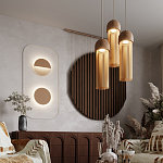 Бра круглое натуральная пробка с бахромой Natural Cork варинант исполнения - 5 | Loft Concept в Твери