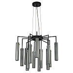 Люстра со стеклянными цилиндрическими плафонами Luminous Cylinders Smoky варинант исполнения - 2 | Loft Concept в Твери