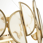 Люстра круглая с полукруглыми плафонами из искусственного алебастра в бронзовой оправе Marbella варинант исполнения - 8 | Loft Concept в Твери