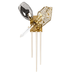 Бра с 2-мя плафонами из стекла и металла и вертикальными подвесками Gilded Mirage  варинант исполнения - 1 | Loft Concept в Твери