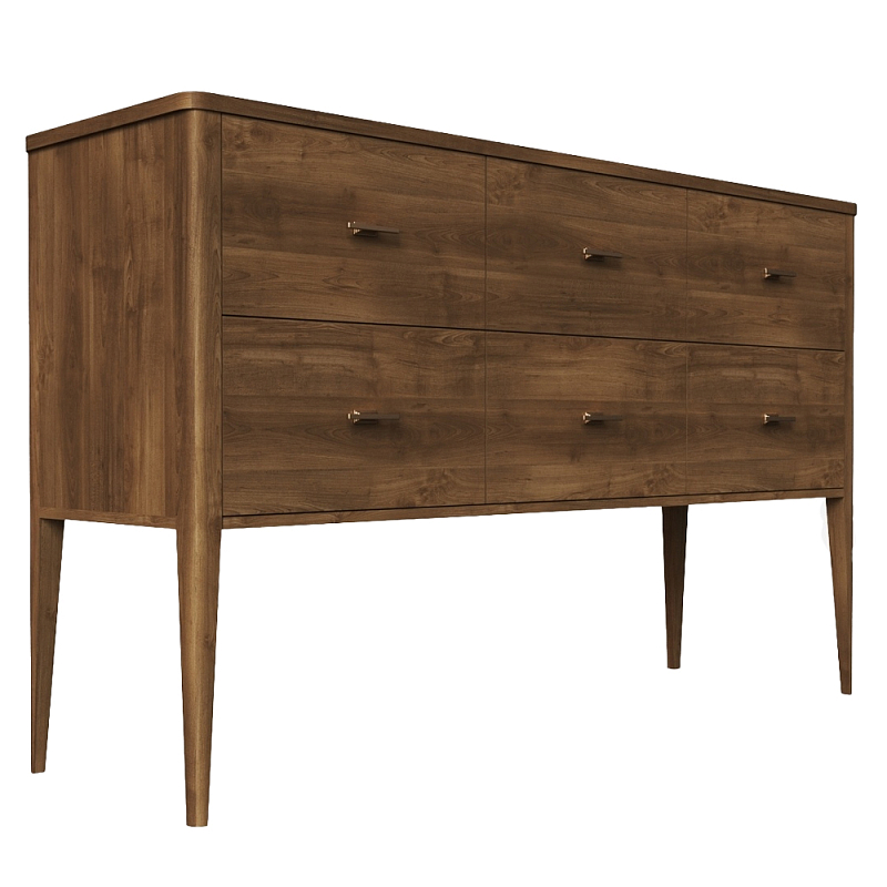 Консоль 6 ящиков из массива бука Tasteful Furniture Серый Коричневый Консоль 6 ящиков из массива бука Tasteful Furniture Серый Коричневый в Твери | Loft Concept