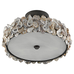 Потолочный светильник круглый с абажуром из устричных раковин Sea Ravens варинант исполнения - 4 | Loft Concept в Твери