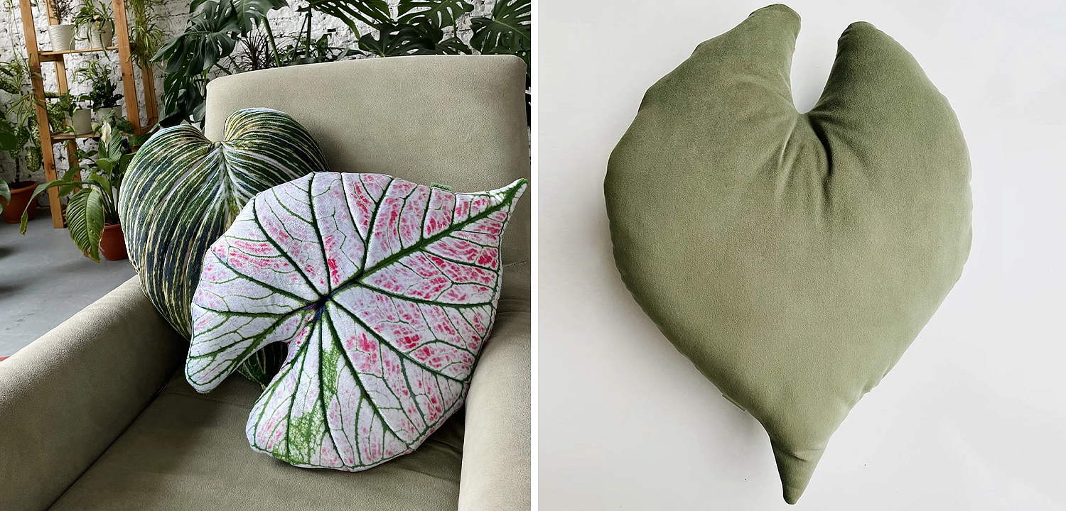 Декоративная подушка Botanical Cushion Caladium Rosebud Декоративная подушка Botanical Cushion Caladium Rosebud - Loft-Concept в Твери