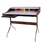 Письменный стол с 2-мя чёрными выдвижными ящиками и нишей с цветными разделителями Ballan варинант исполнения - 2 | Loft Concept в Твери