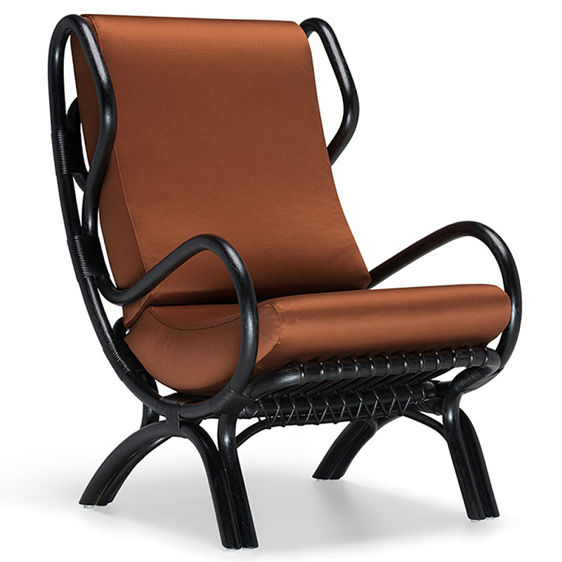 Дизайнерское кресло из ротанга Gio Ponti CONTINUUM D.163.7 BY BONACINA 1889 Armchair Черный Мульти Дизайнерское кресло из ротанга Gio Ponti CONTINUUM D.163.7 BY BONACINA 1889 Armchair Черный Мульти в Твери | Loft Concept