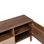 ТВ-тумба бежевая из массива бука с 2-мя дверками и ящиком Wenge Light варинант исполнения - 3 | Loft Concept в Твери