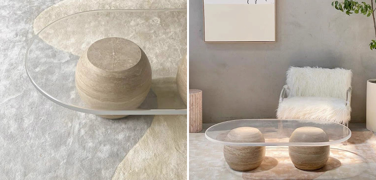 Кофейный стол Euan Travertine Coffee Table Кофейный стол Euan Travertine Coffee Table - Loft-Concept в Твери