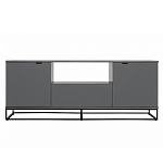 ТВ-тумба цвета графит с  2-мя дверцами и ящиком Strict Lines варинант исполнения - 2 | Loft Concept в Твери