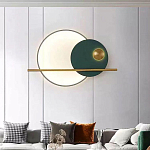 Бра светодиодное круглое в оттенках бронзового и зеленого цвета Kosmikos варинант исполнения - 1 | Loft Concept в Твери