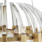 Люстра круглая с прозрачными элементами в форме полумесяца Crystal Crescent варинант исполнения - 1 | Loft Concept в Твери