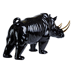 Статуэтка черный носорог с золотыми рогами Golden Horned Black Rhino варинант исполнения - 3 | Loft Concept в Твери