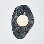 Бра с каменным основанием и плафоном из стекла в форме шара Shaw Marble Lighting варинант исполнения - 2 | Loft Concept в Твери