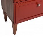 Тумба прикроватная красная из массива бука с 2-мя ящиками Wenge Light варинант исполнения - 4 | Loft Concept в Твери