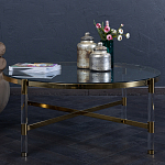 Кофейный столик со столешницей из стекла Crossy варинант исполнения - 6 | Loft Concept в Твери