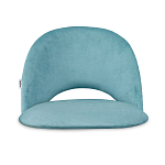 Барный стул со спинкой на 4-х деревянных ножках Голубой Велюр Ava Charm варинант исполнения - 2 | Loft Concept в Твери