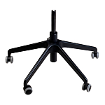 Стул с мягкой оранжевой обивкой из велюра и подъемно-поворотным механизмом на черных колесиках Harper Orange варинант исполнения - 6 | Loft Concept в Твери