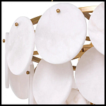 Люстра подвесная четырехъярусная с подвесками в форме дисков Cryptocrystalline Stone варинант исполнения - 4 | Loft Concept в Твери