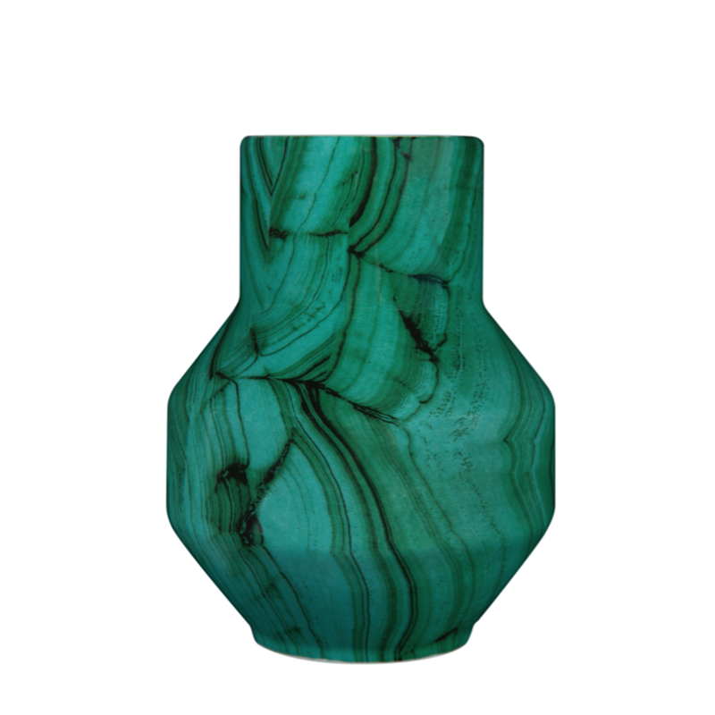 Ваза Malachite Vase rubikon low Малахит Ваза Malachite Vase rubikon low Малахит в Твери | Loft Concept