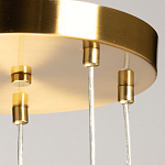 Люстра с 5-ю матовыми белыми стеклянными плафонами волнообразной формы Lucid Rain  варинант исполнения - 9 | Loft Concept в Твери