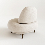 Кресло Vinsen обивка букле молочного цвета варинант исполнения - 2 | Loft Concept в Твери