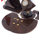 Настольный письменный набор из природного камня обсидиана коричневого Team leader варинант исполнения - 4 | Loft Concept в Твери