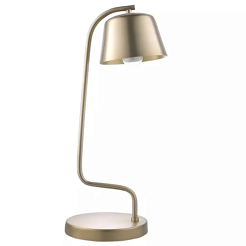 Настольная лампа золотистая на изогнутом основании Golden Lamp on Curved Base Золотой Настольная лампа золотистая на изогнутом основании Golden Lamp on Curved Base Золотой в Твери | Loft Concept