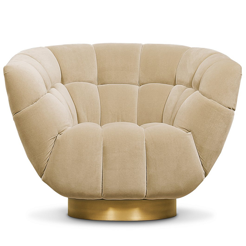 Кресло BRABBU Essex Armchair Бежево-серый Латунь Кресло BRABBU Essex Armchair Бежево-серый Латунь в Твери | Loft Concept