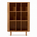 Буфет из ясеневого шпона с открытыми полками и 2-мя раздвижными дверями Toinette варинант исполнения - 3 | Loft Concept в Твери