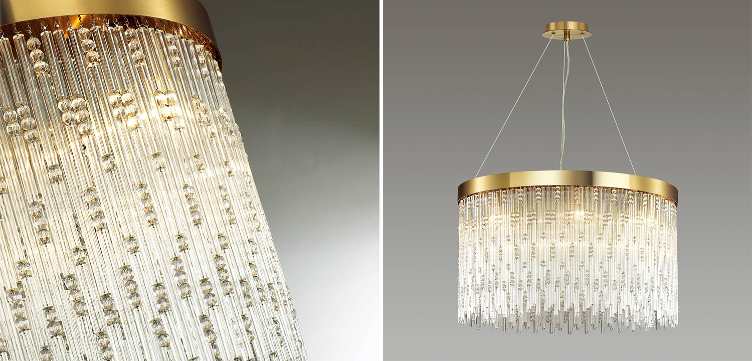 Люстра Hailstorm Rain Kerri Chandelier gold 60 Люстра Hailstorm Rain Kerri Chandelier gold 60 - Loft-Concept в Твери