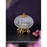 Конфетница из прозрачного рельефного стекла Eden Garden варинант исполнения - 5 | Loft Concept в Твери