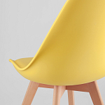 Стул с основой из пластика и мягким сиденьем Arvika Yellow варинант исполнения - 6 | Loft Concept в Твери