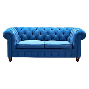 Диван Mini Kensington double blue velor