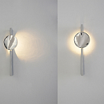 Бра с круглым зеркальным диском на прямоугольном соновании Reflection Circle Glow варинант исполнения - 4 | Loft Concept в Твери