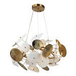 Люстра с белыми и золотистыми цветами Dahlia Flowers Lamp варинант исполнения - 3 | Loft Concept в Твери