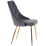 Стул в серой велюровой обивке Ward Grey Velour Chair варинант исполнения - 3 | Loft Concept в Твери