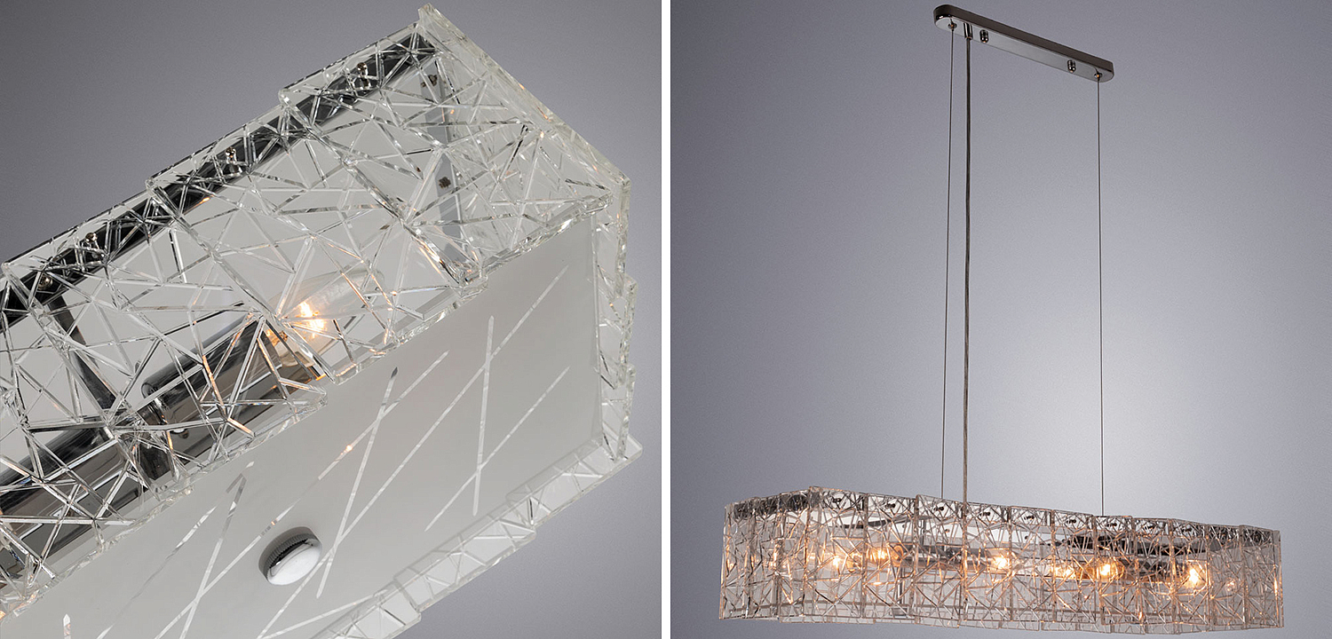 Люстра Alvaro Crystal Rectangular Chandelier Люстра Alvaro Crystal Rectangular Chandelier - Loft-Concept в Твери