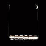 Люстра линейная с 6-ю прозрачными стеклянными плафонами округлой формы HANDLE GRAPE варинант исполнения - 3 | Loft Concept в Твери