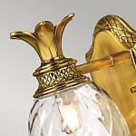 Бра для ванных комнат с прозрачным стеклянным плафоном в форме ананаса и декоративным основанием с рельефным узором Hinkley варинант исполнения - 2 | Loft Concept в Твери