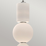 Подвесной светильник белого цвета с тремя геометрическими плафонами Alora Mood варинант исполнения - 4 | Loft Concept в Твери