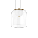 Подвесной светильник с цилиндрическим прозрачным стеклянным плафоном Grada Light варинант исполнения - 4 | Loft Concept в Твери