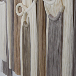 Настенный декор с бахромой белого и бежевого цвета Abstraction I варинант исполнения - 2 | Loft Concept в Твери