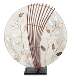 Настольная лампа из перламутра и дерева на подставке Indonesian Petal варинант исполнения - 3 | Loft Concept в Твери