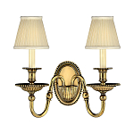 Бра с 2-мя бежевыми абажурами в классическом стиле Hinkley варинант исполнения - 1 | Loft Concept в Твери