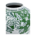 Ваза с зелеными цветочными и птичьими мотивами Vase Inspired by Nature варинант исполнения - 3 | Loft Concept в Твери